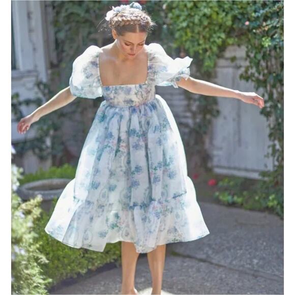 Selkie‎ La Belle Etoile Organza French Puff Dress XL - Picture 2 of 13